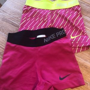 Nike pro shorts xs girls